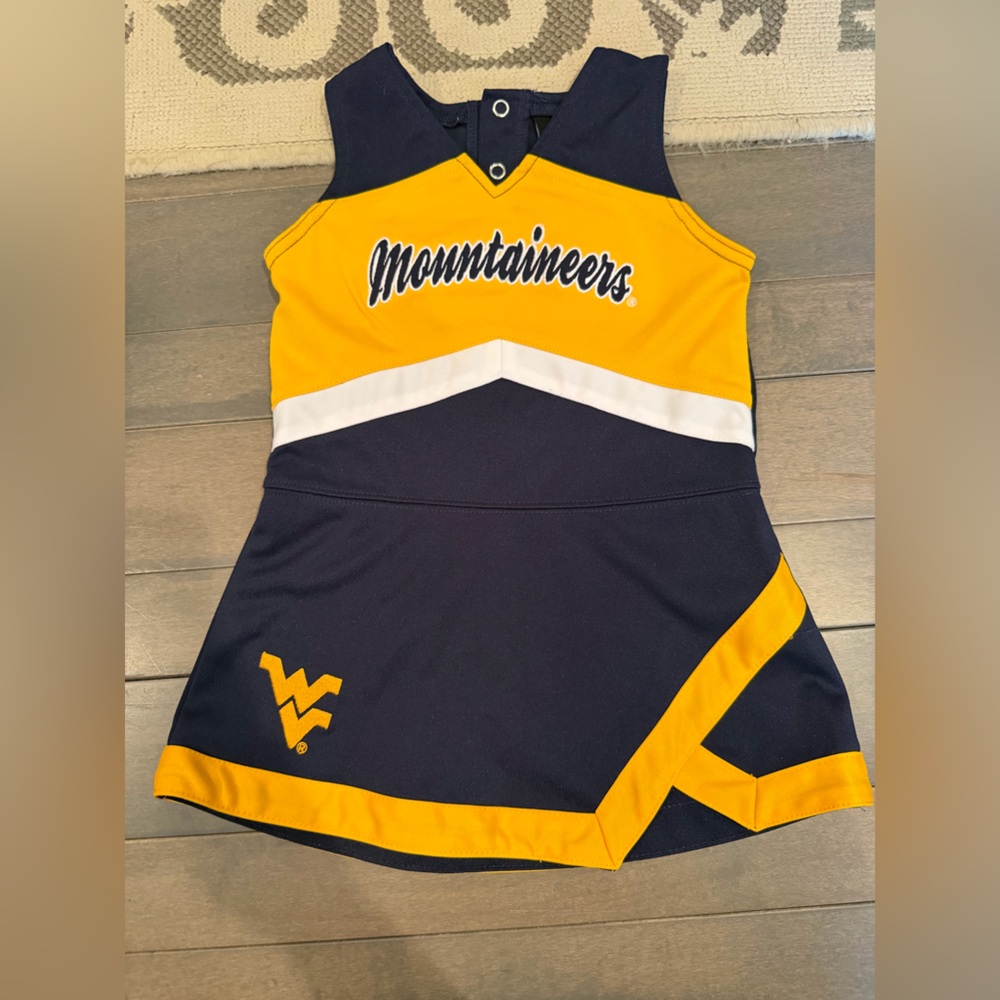 Kids Mountaineers Cheer Dress - Navy and Gold